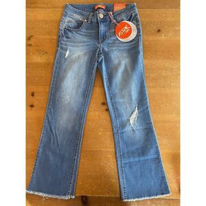 Astor Denim Boot Cut Womens Jeans,Size 3 Distressed Dark Wash Style# AJB8J3104A8